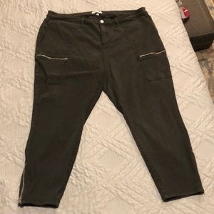 Denim Six Green Zipper Slim jeans